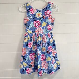 Gymboree Girls size 10 Blue Floral Summer Spring Dress Colorful
